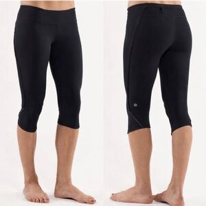 Lululemon Run: Fast and Free Crop Black Capri Size 8